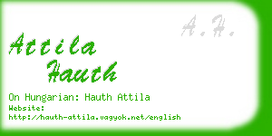 attila hauth business card